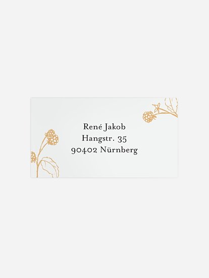 Empfängeraufkleber Geburtstag Weinbeeren