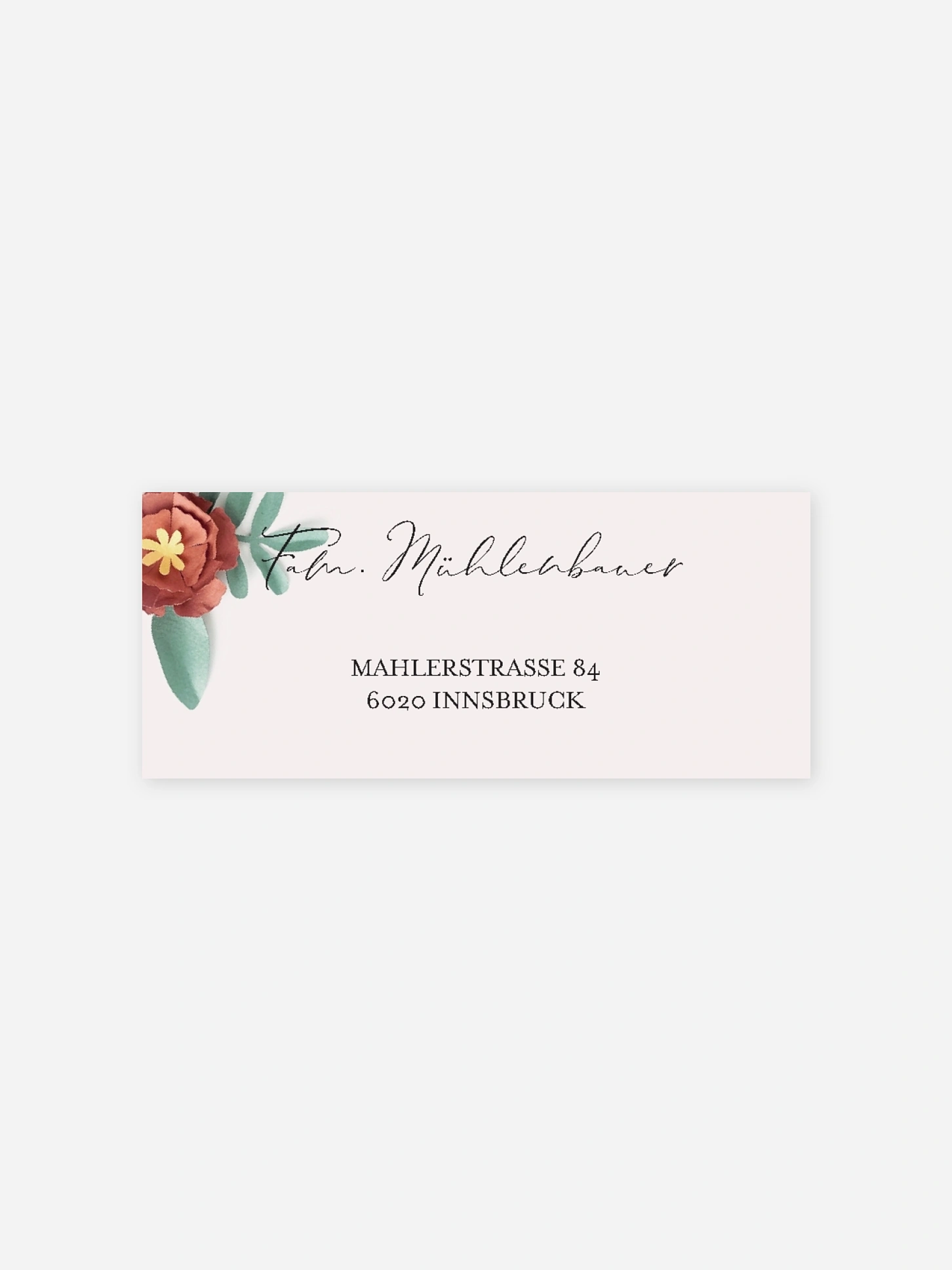 Absenderaufkleber Party Papierblüten
