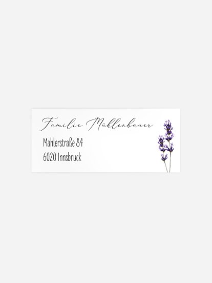 Absenderaufkleber Party Blumenvoll