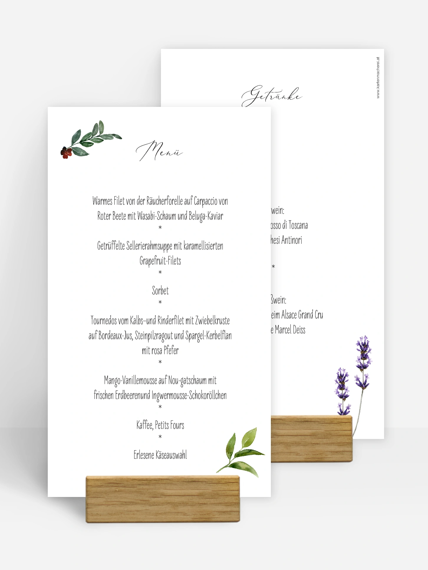 Menükarte Geburtstag Blumenvoll