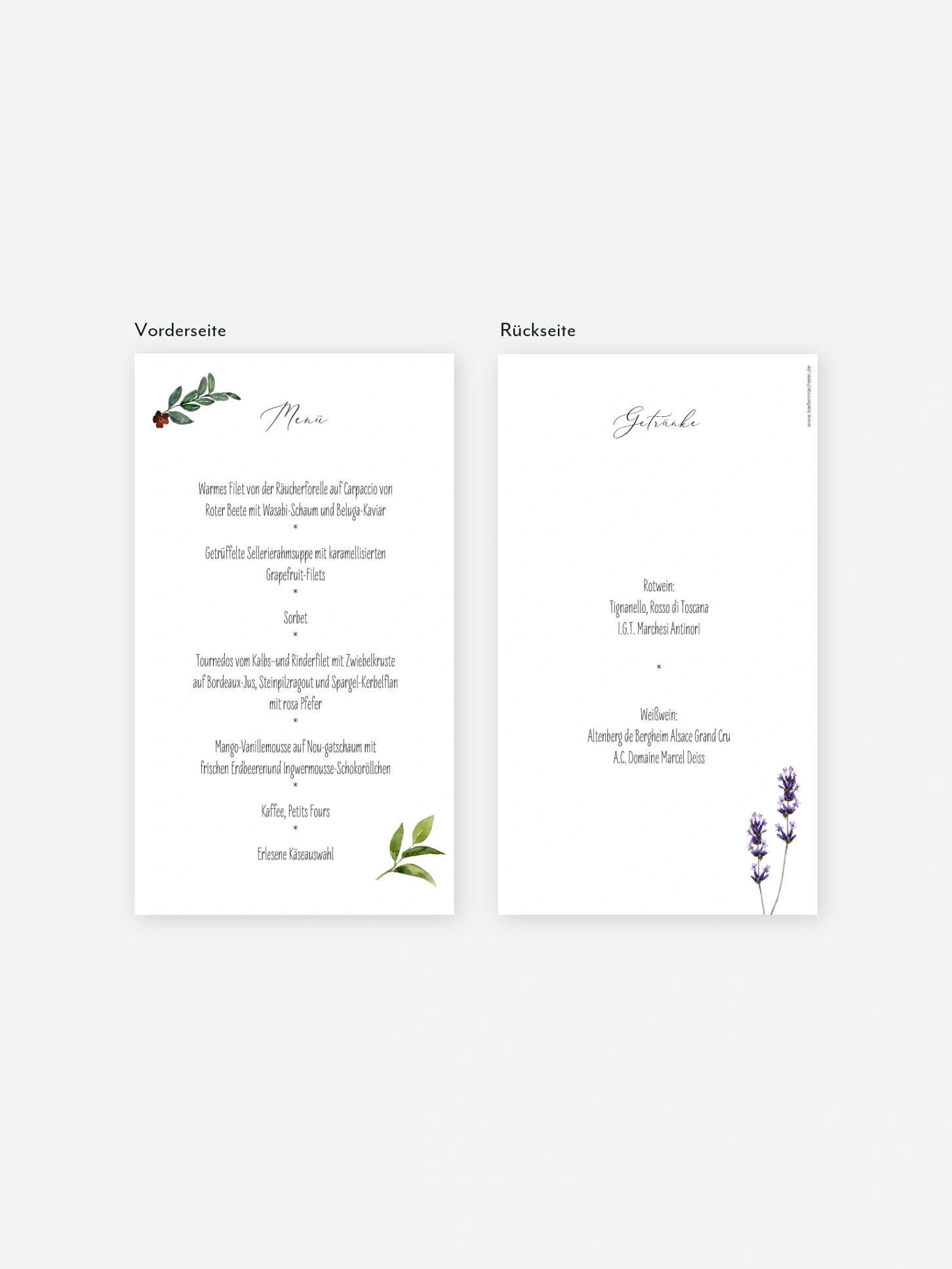Menükarte Geburtstag Blumenvoll