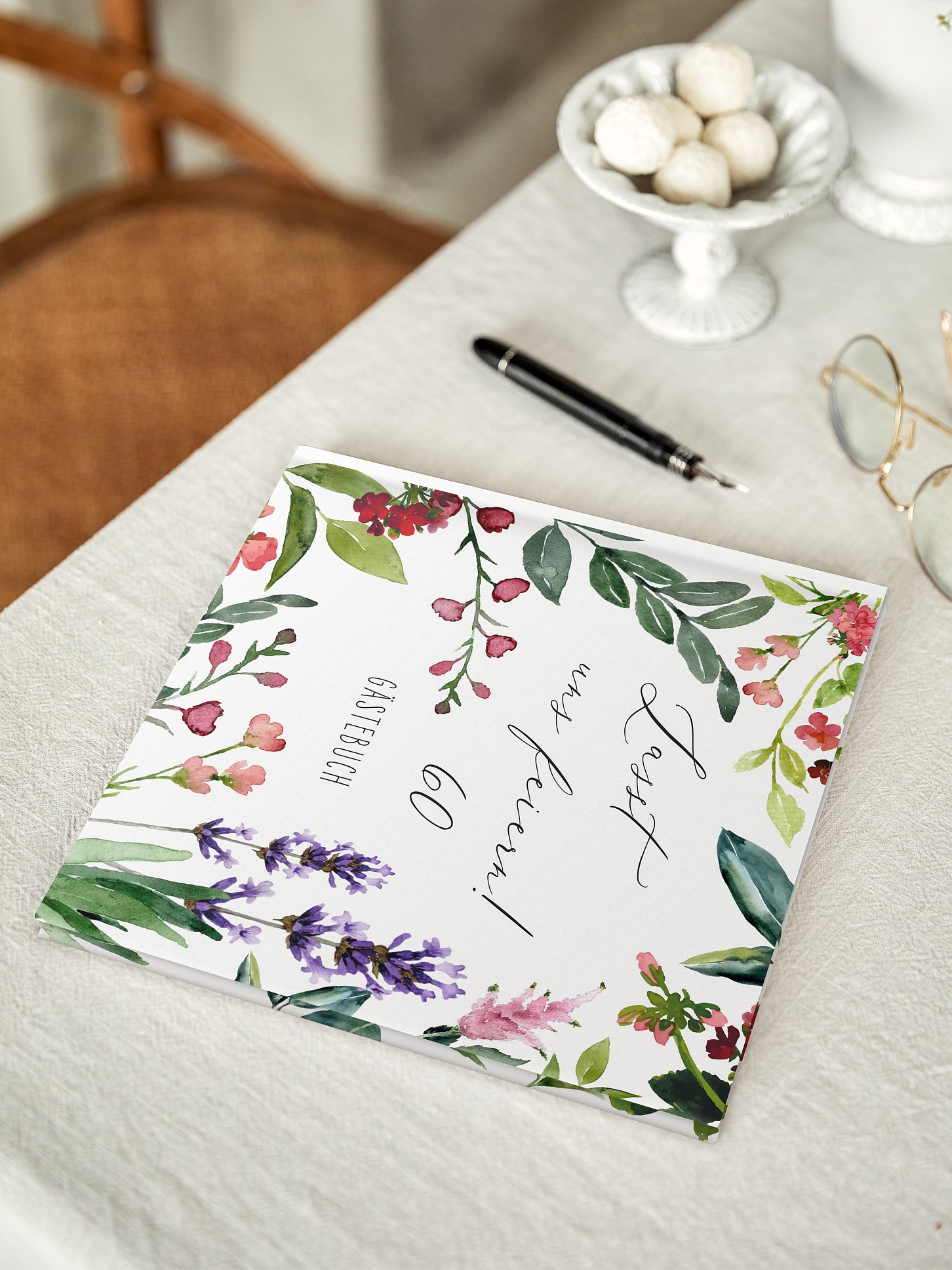 Gästebuch Geburtstag Blumenvoll