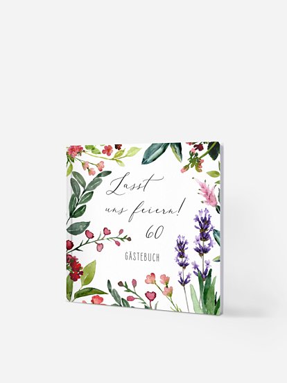 Gästebuch Geburtstag Blumenvoll