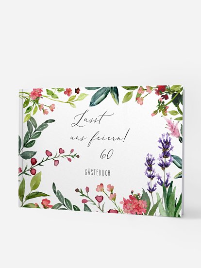 Gästebuch Geburtstag Blumenvoll