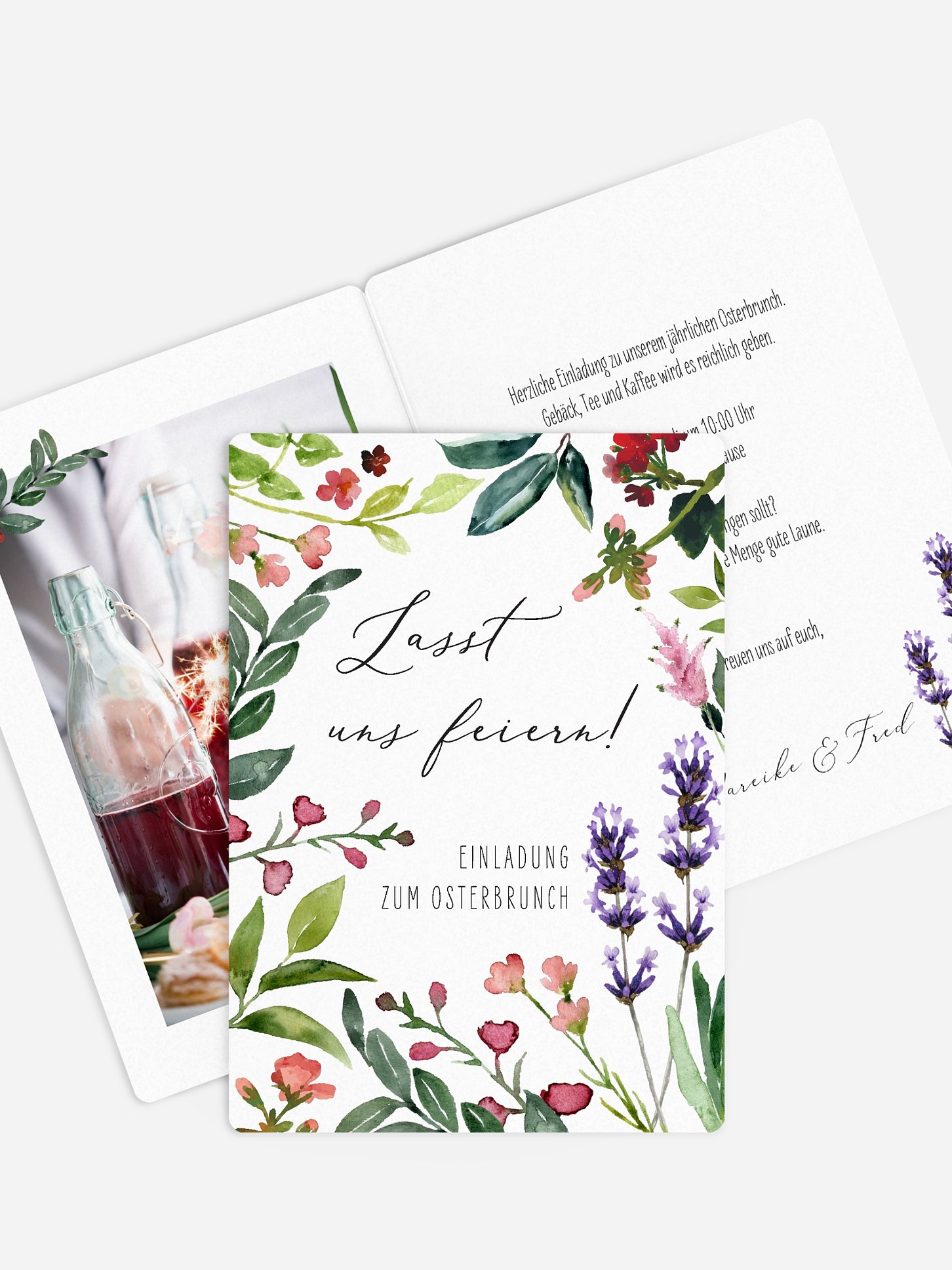 Partyeinladung Blumenvoll