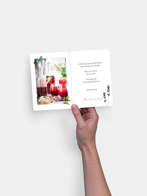 Partyeinladung Blumenvoll