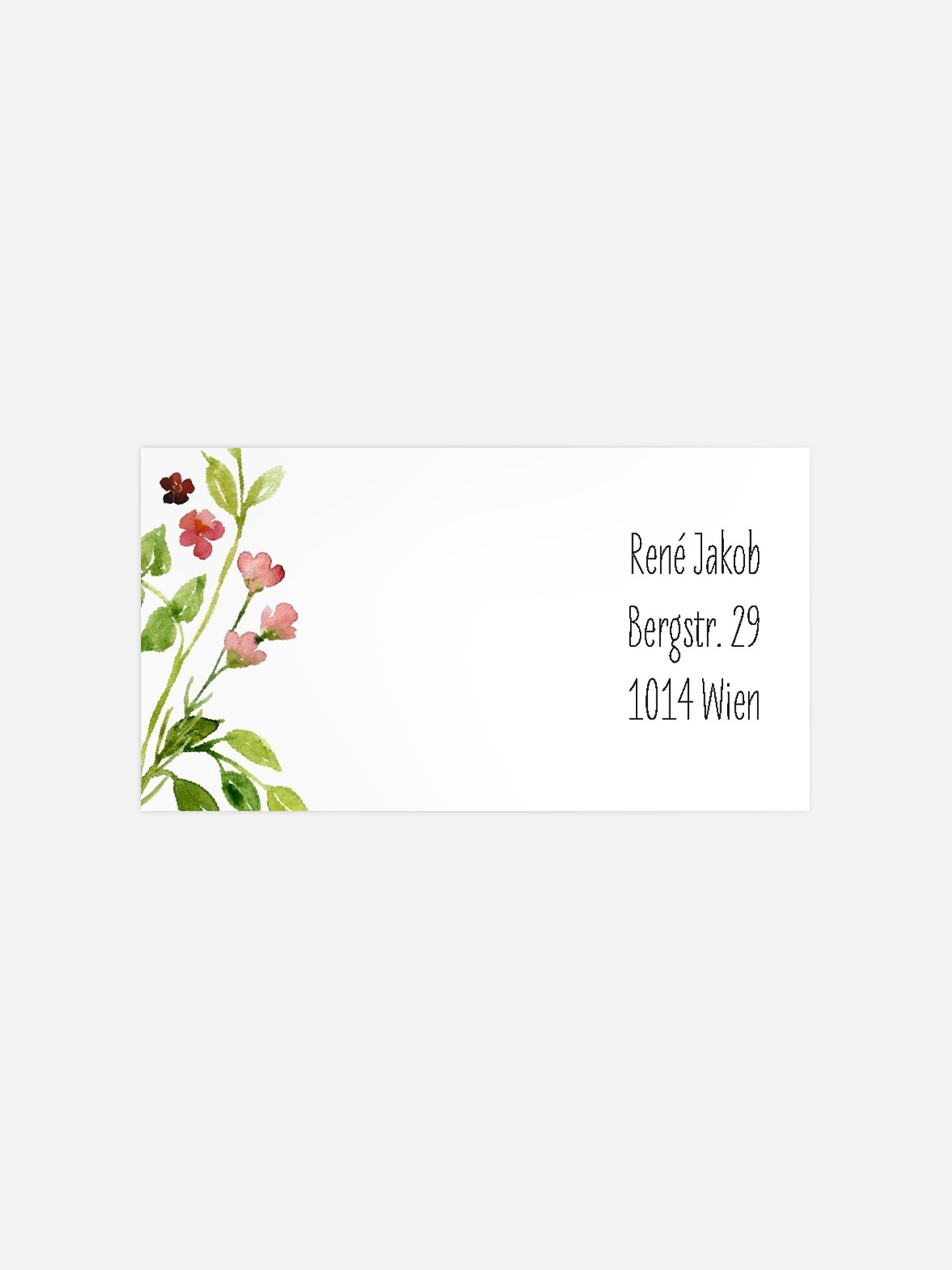 Empfängeraufkleber Geburtstag Blumenvoll