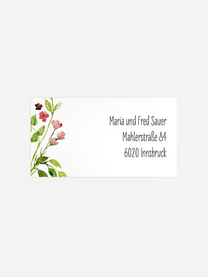 Empfängeraufkleber Party Blumenvoll