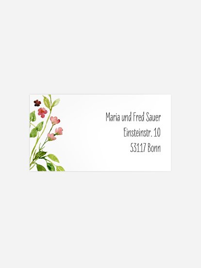 Empfängeraufkleber Party Blumenvoll