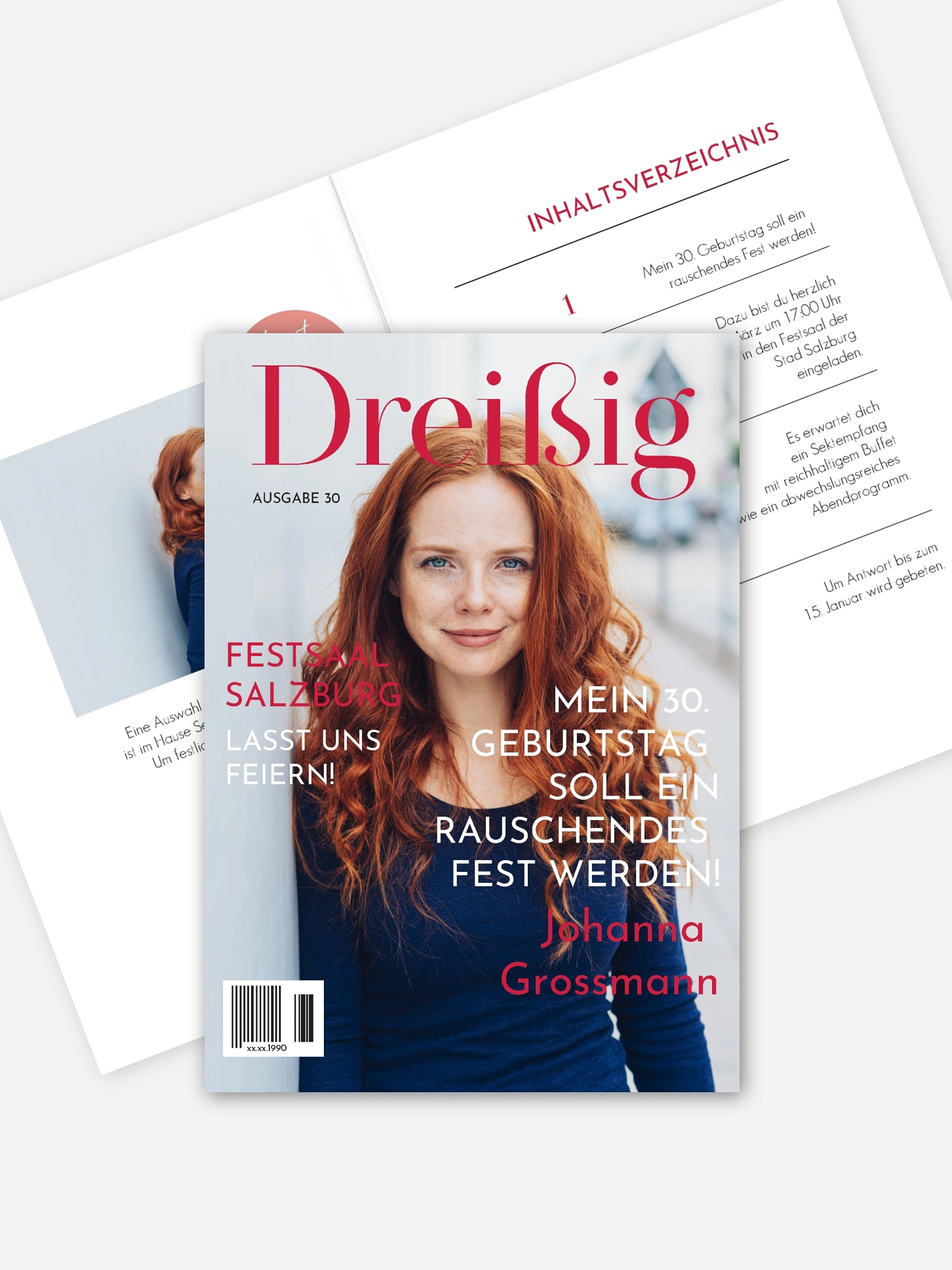 Einladung 30. Geburtstag Titelseite