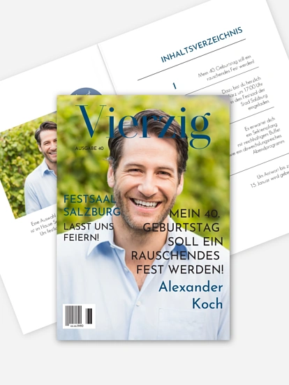 Einladung 40. Geburtstag Titelseite