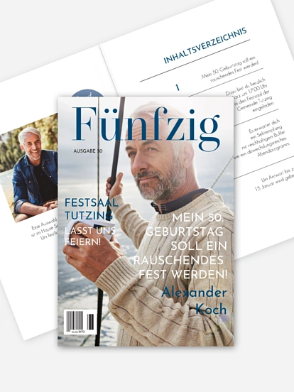 Einladung 50. Geburtstag Titelseite