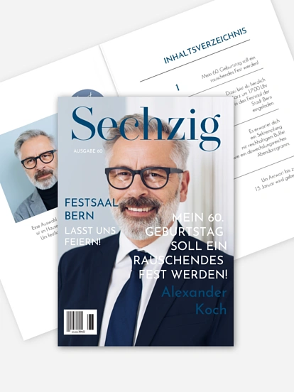 Einladung 60. Geburtstag Titelseite