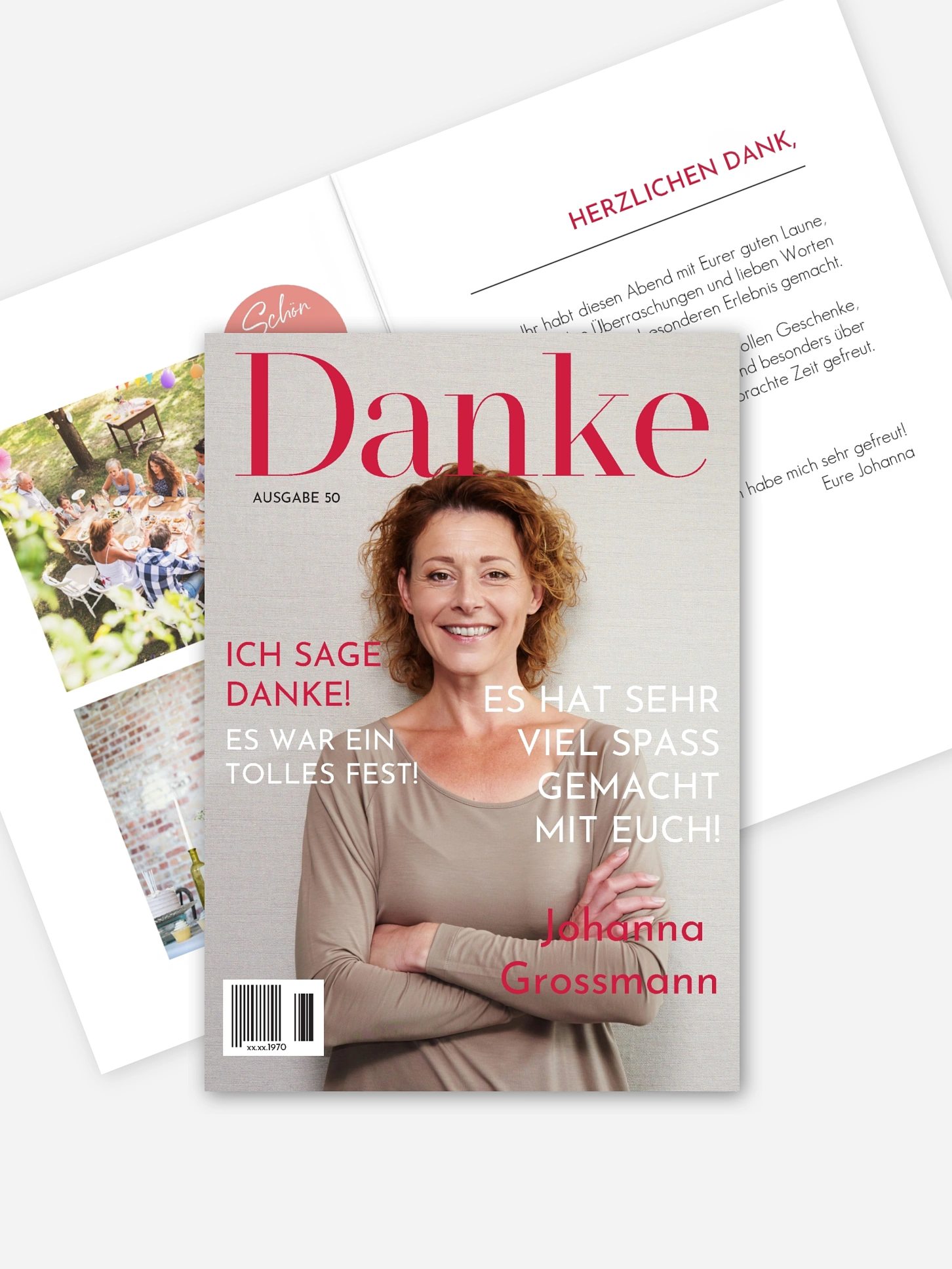 Dankeskarte Geburtstag Titelseite