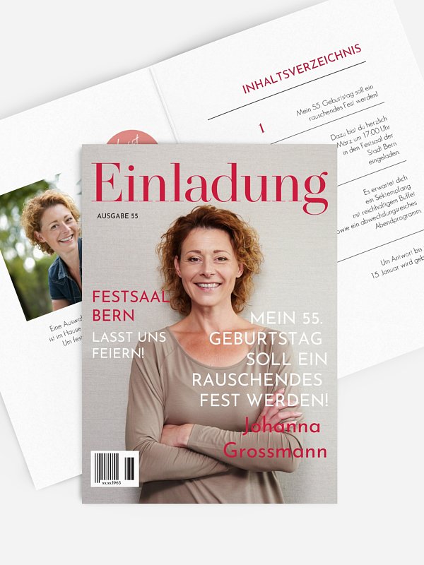 Geburtstagseinladung Titelseite
