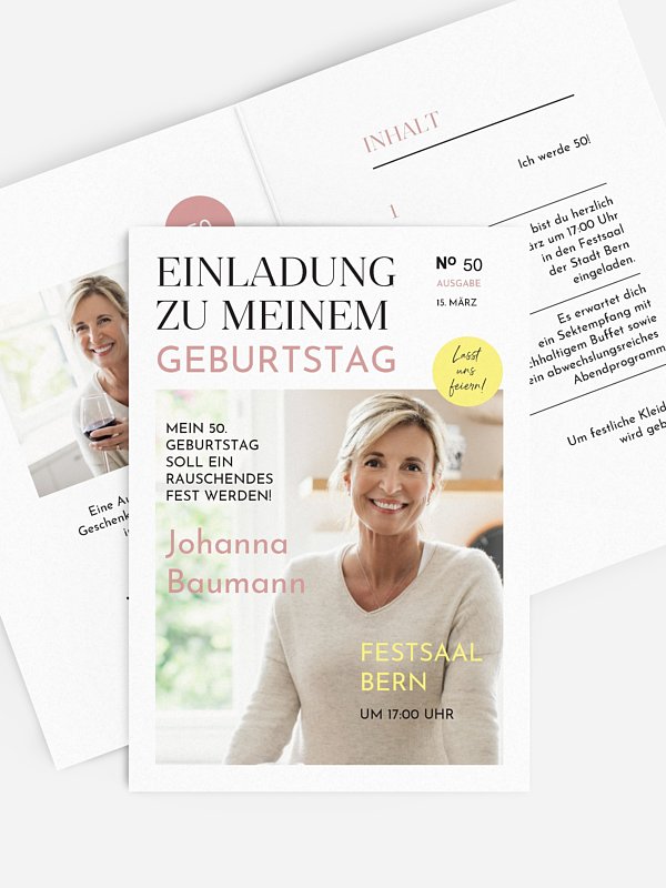 Einladung 50. Geburtstag Cover