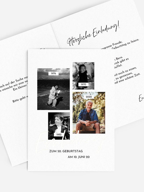 Einladung 50. Geburtstag Rückblick