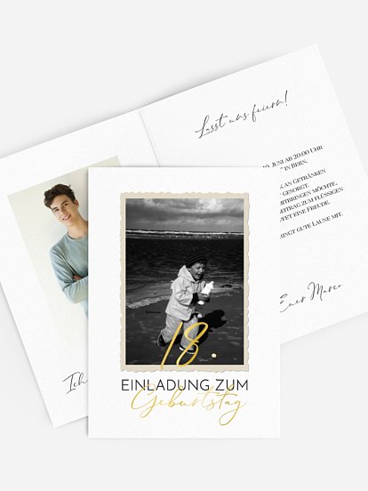 Einladung 18. Geburtstag Schnappschuss