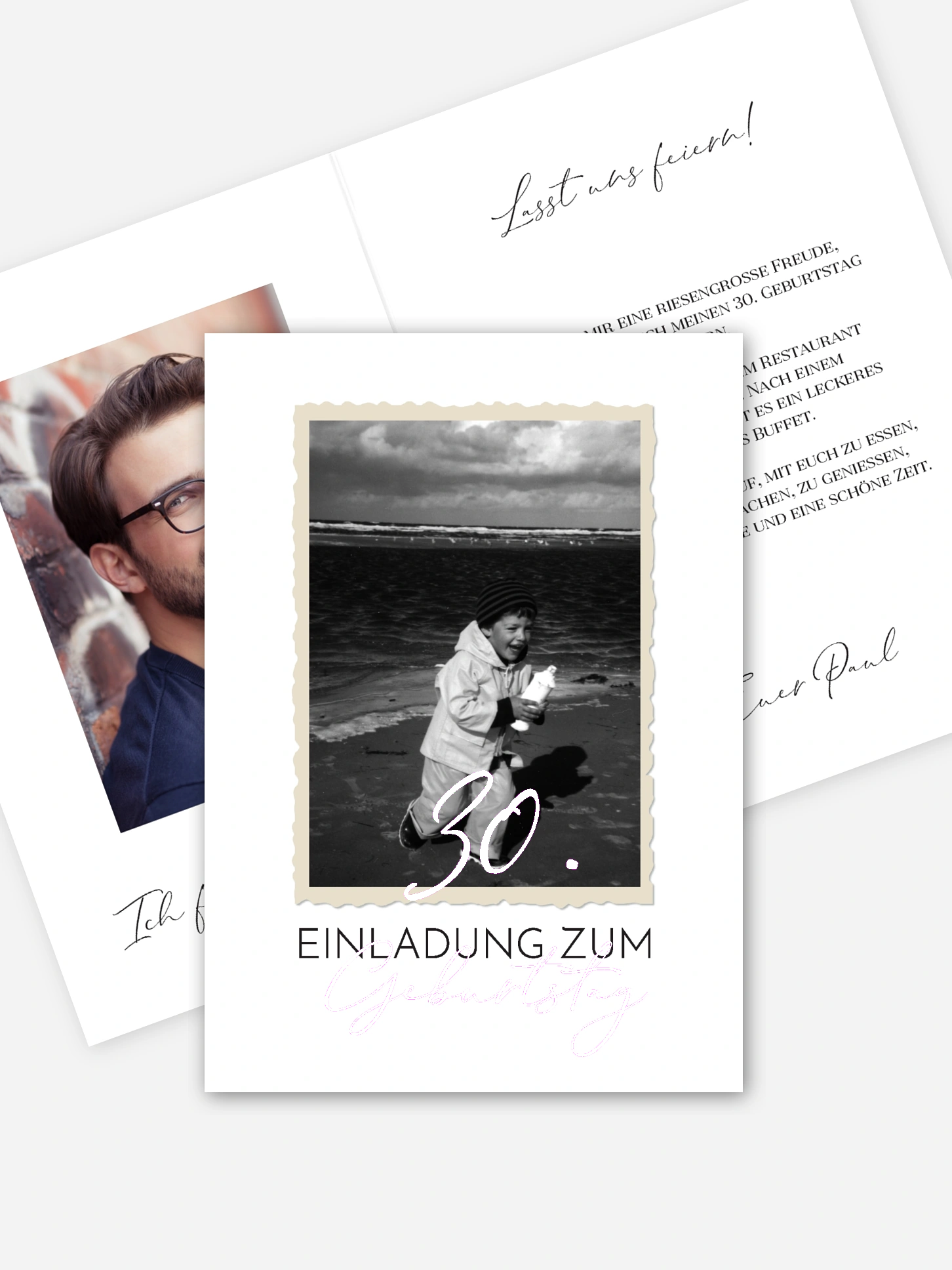 Einladung 30. Geburtstag Schnappschuss