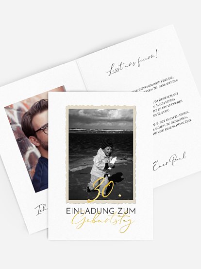 Einladung 30. Geburtstag Schnappschuss