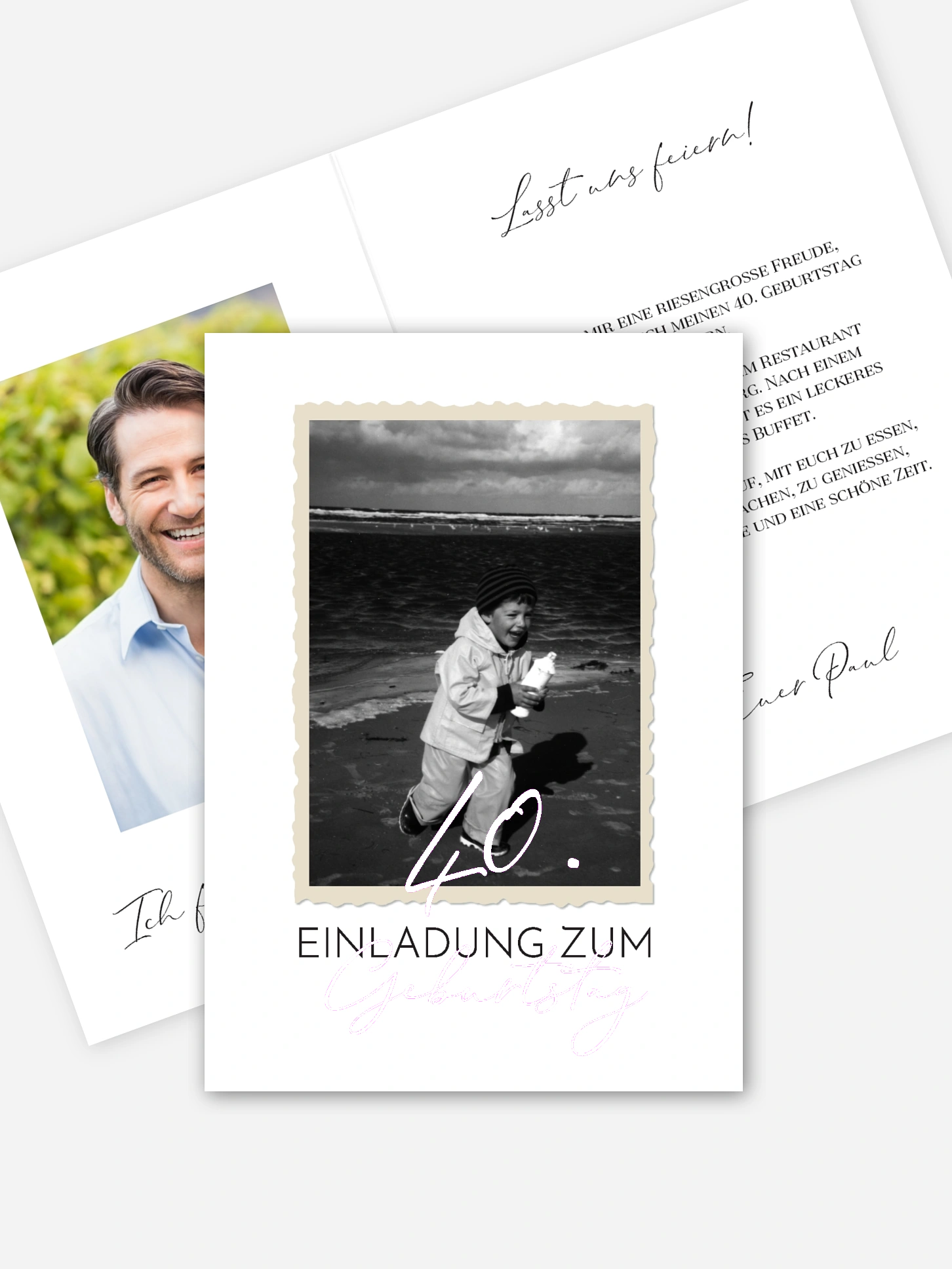 Einladung 40. Geburtstag Schnappschuss