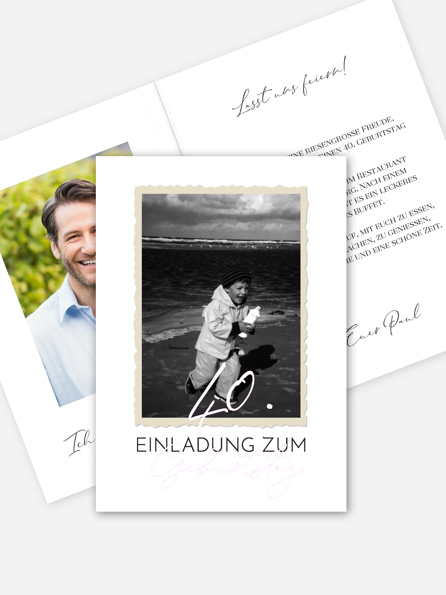 Einladung 40. Geburtstag Schnappschuss