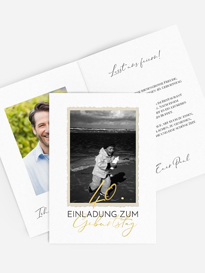 Einladung 40. Geburtstag Schnappschuss