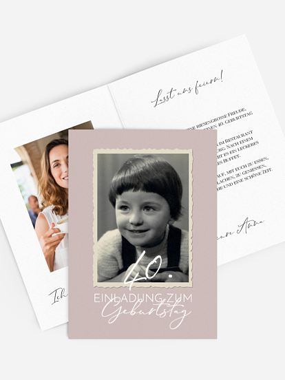 Einladung 40. Geburtstag Schnappschuss