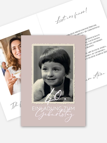 Einladung 40. Geburtstag Schnappschuss