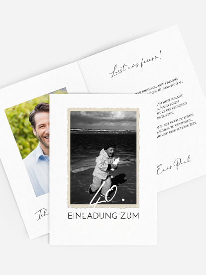 Einladung 40. Geburtstag Schnappschuss