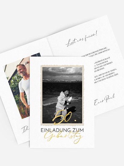 Einladung 50. Geburtstag Schnappschuss