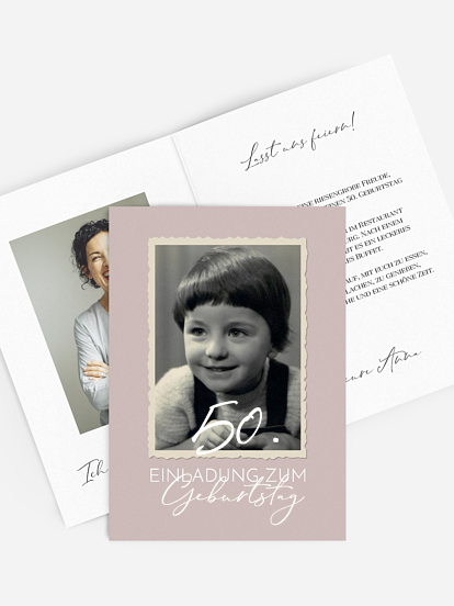 Einladung 50. Geburtstag Schnappschuss