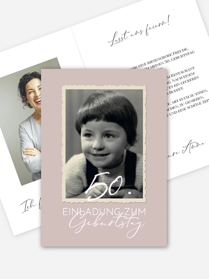 Einladung 50. Geburtstag Schnappschuss