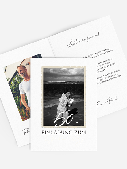 Einladung 50. Geburtstag Schnappschuss