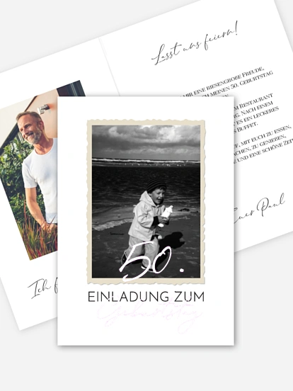 Einladung 50. Geburtstag Schnappschuss