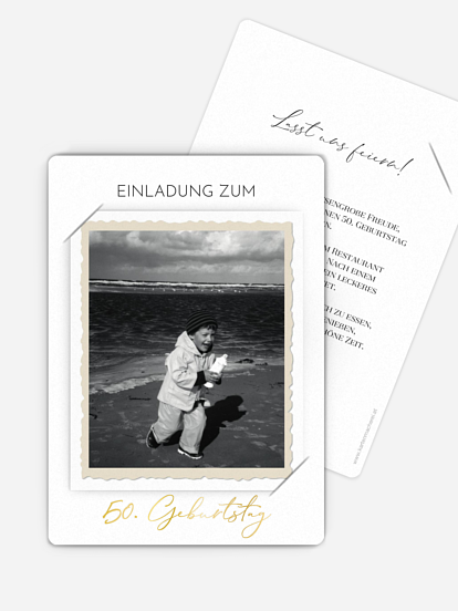 Einladung 50. Geburtstag Schnappschuss