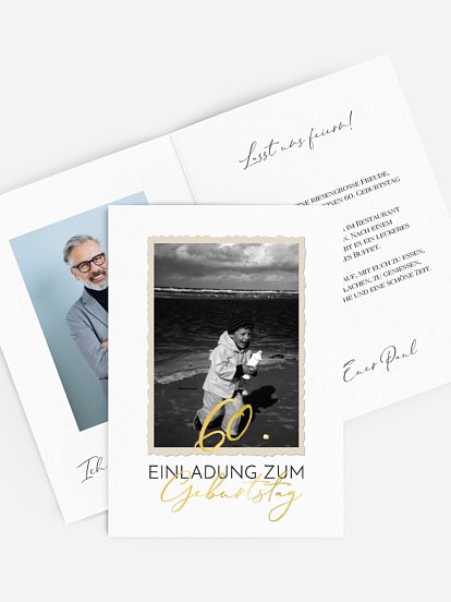Einladung 60. Geburtstag Schnappschuss
