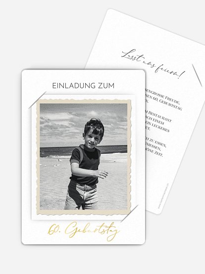 Einladung 60. Geburtstag Schnappschuss