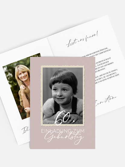 Einladung 60. Geburtstag Schnappschuss