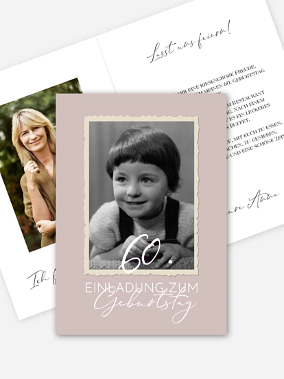 Einladung 60. Geburtstag Schnappschuss