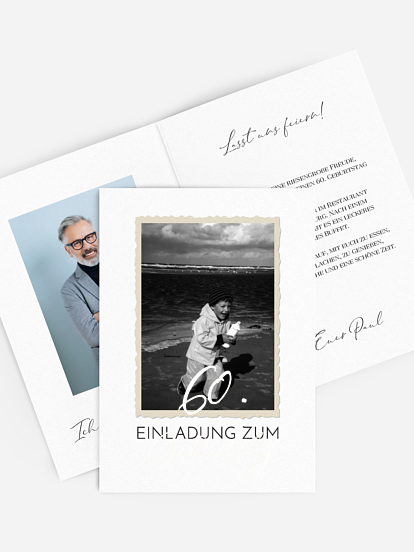 Einladung 60. Geburtstag Schnappschuss