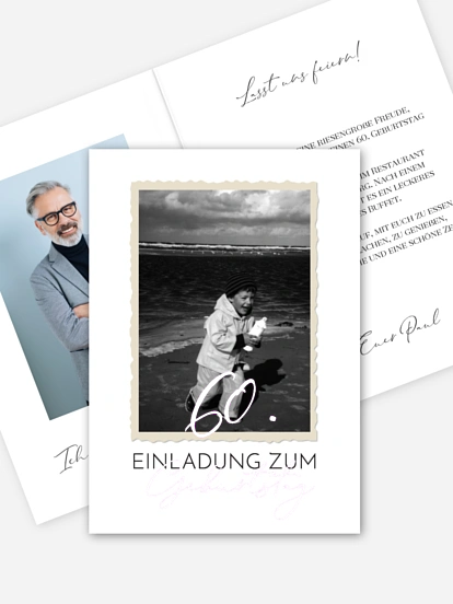 Einladung 60. Geburtstag Schnappschuss