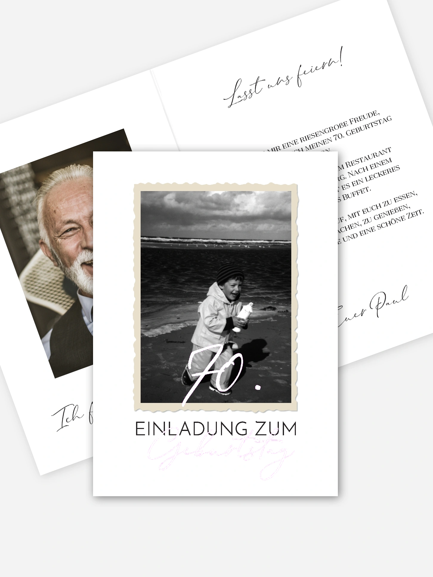 Einladung 70. Geburtstag Schnappschuss