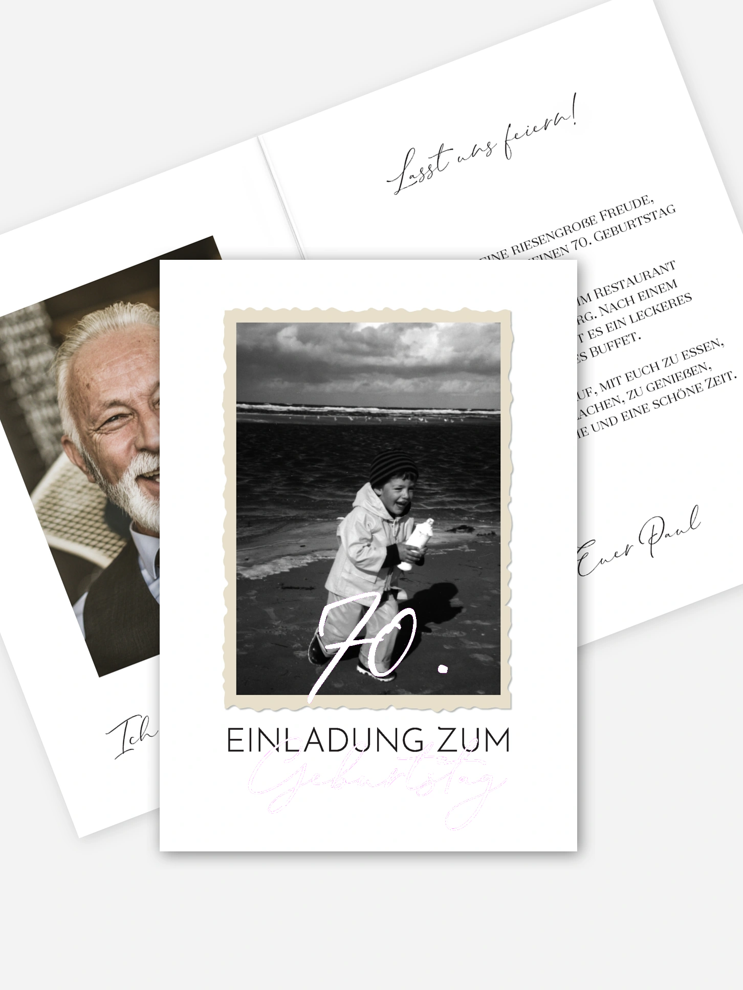 Einladung 70. Geburtstag Schnappschuss