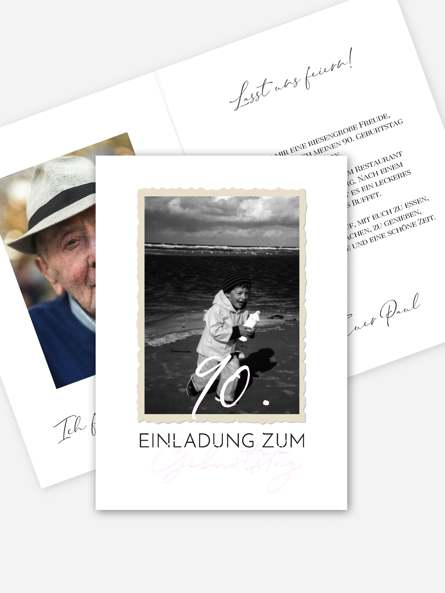 Einladung 90. Geburtstag Schnappschuss