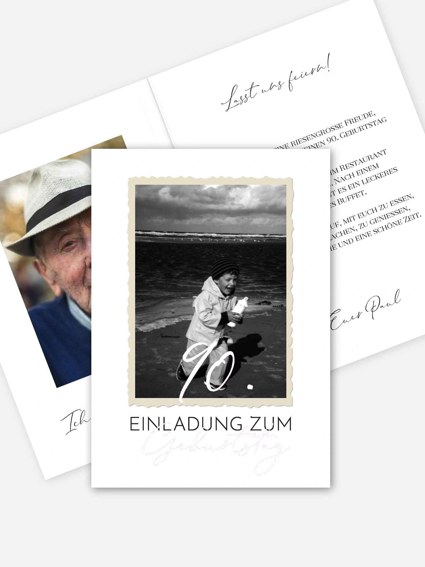 Einladung 90. Geburtstag Schnappschuss