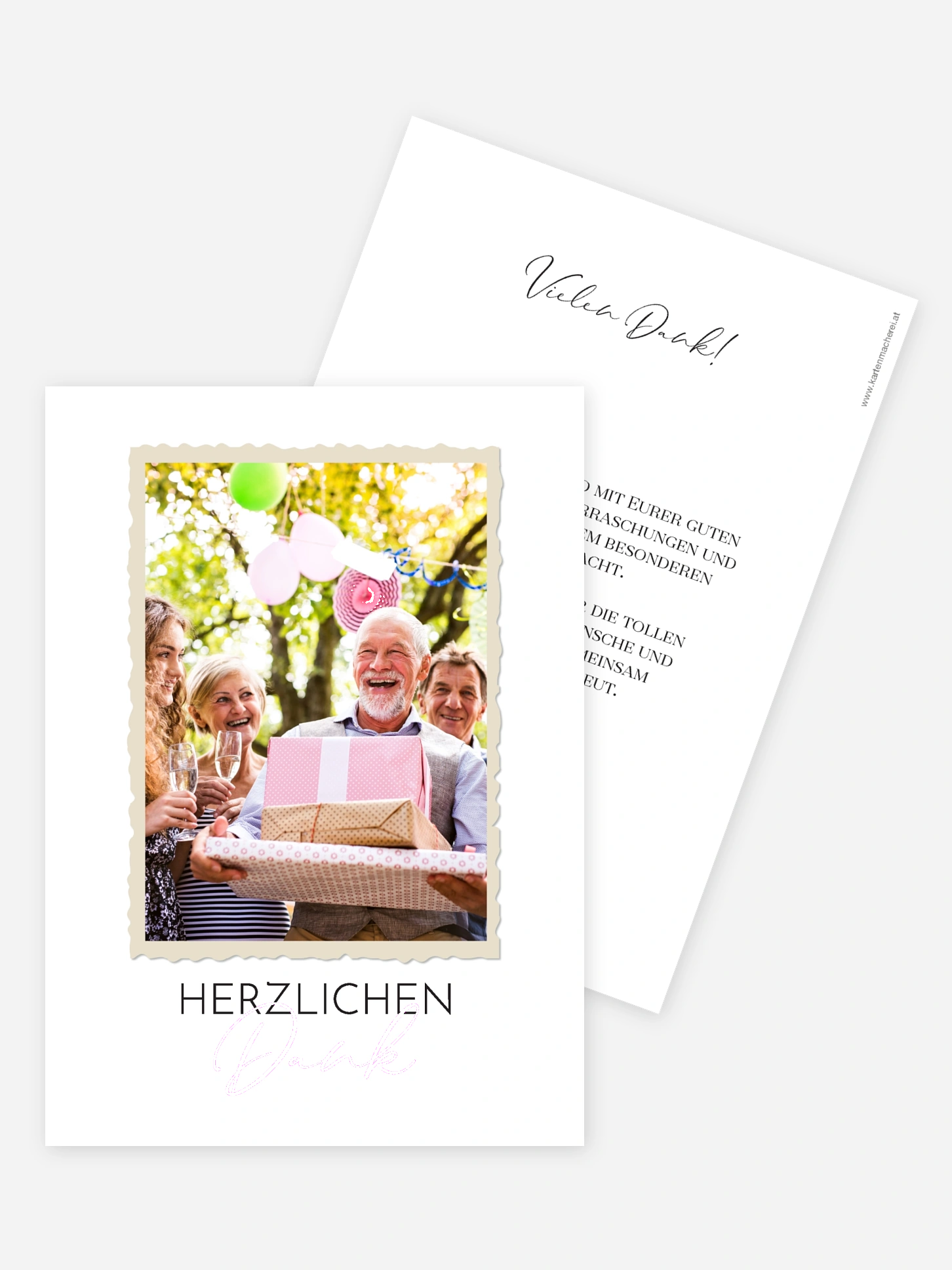 Dankeskarte Geburtstag Schnappschuss