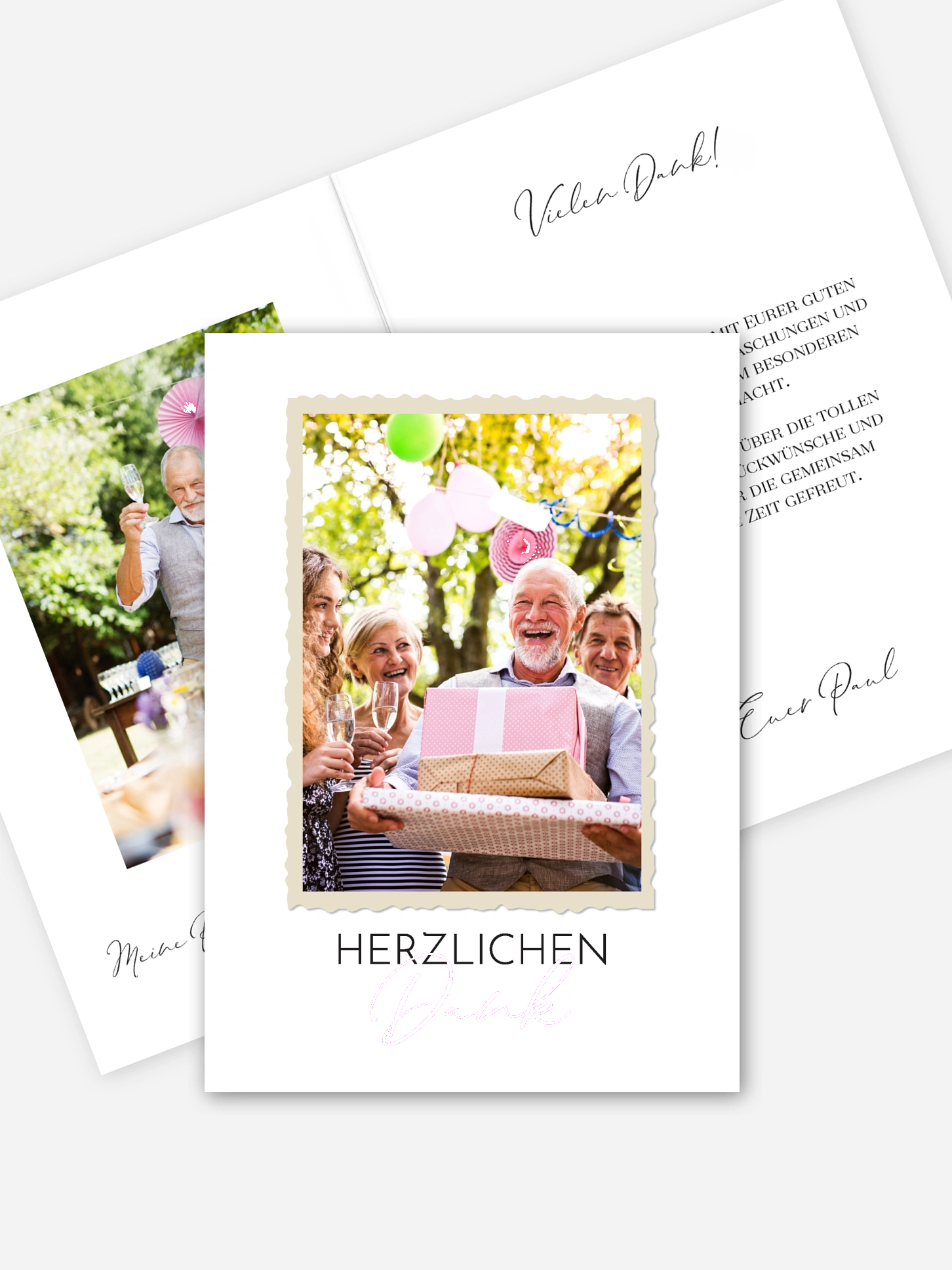 Dankeskarte Geburtstag Schnappschuss