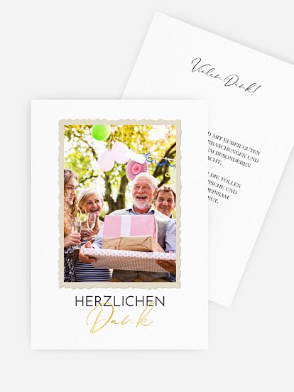 Dankeskarte Geburtstag Schnappschuss
