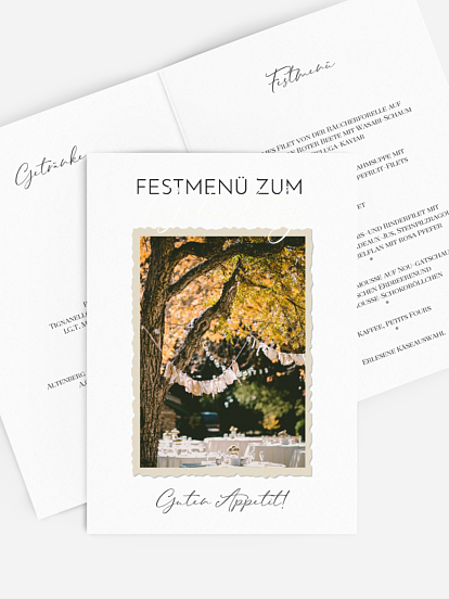 Menükarte Geburtstag Schnappschuss